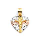Jesucristo Pendant in 14K Tri-Color Gold