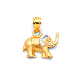 Elephant Ladies Pendant in 14K Two-Tone Gold