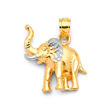 Elephant Ladies Pendant in 14K Two-Tone Gold