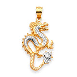 Dragon Ladies Pendant in 14K Two-Tone Gold