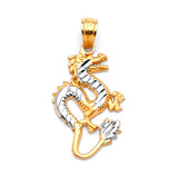 Dragon Ladies Pendant in 14K Two-Tone Gold