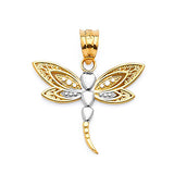 Butterfly Ladies Pendant in 14K Two-Tone Gold