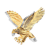 Eagle Mens Pendant in 14K Two-Tone Gold
