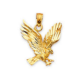 Eagle Mens Pendant in 14K Gold