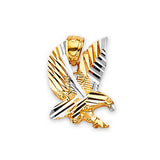 Eagle Mens Pendant in 14K Two-Tone Gold