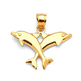 Dolphin Ladies Pendant in 14K Gold