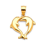 Dolphin Ladies Pendant in 14K Gold