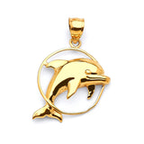Dolphin Ladies Pendant in 14K Gold