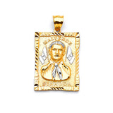 Malverde Mens Pendant in 14K Two-Tone Gold