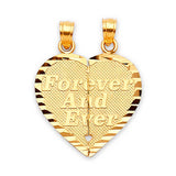 Heart Breakable Pendant in 14K Gold