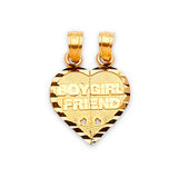 Heart Breakable Pendant in 14K Gold