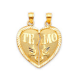 Heart Breakable Pendant in 14K Gold