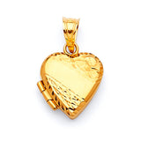 Heart Locket Ladies Pendant in 14K Gold