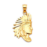 Figures Pendant in 14K Gold