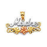 Ladies Pendant in 14K Tri-Color Gold