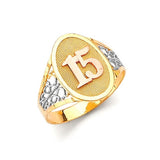 Ladies Ring in 14K Tri-Color Gold
