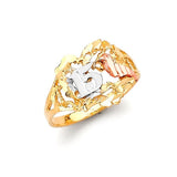 Ladies Ring in 14K Tri-Color Gold