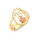 Ladies Ring in 14K Two-Tone Gold