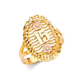 Ladies Ring in 14K Two-Tone Gold