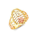 Ladies Ring in 14K Two-Tone Gold