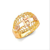 Ladies Ring in 14K Two-Tone Gold