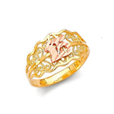 Ladies Ring in 14K Two-Tone Gold