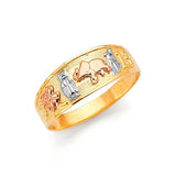 Lucky Charm Ladies Ring in 14K Gold