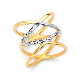 Ladies Ring in 14K Two-Tone Gold- NON RESIZABLE ONLY SIZE 3