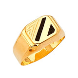 Onyx Mens Ring in 14K Gold