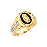 Onyx Guadalupe Mens Ring in 14K Two-Tone Gold