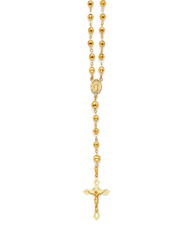 #16485 -  Crucifix Five-Decade Rosary Necklace in 14K Gold