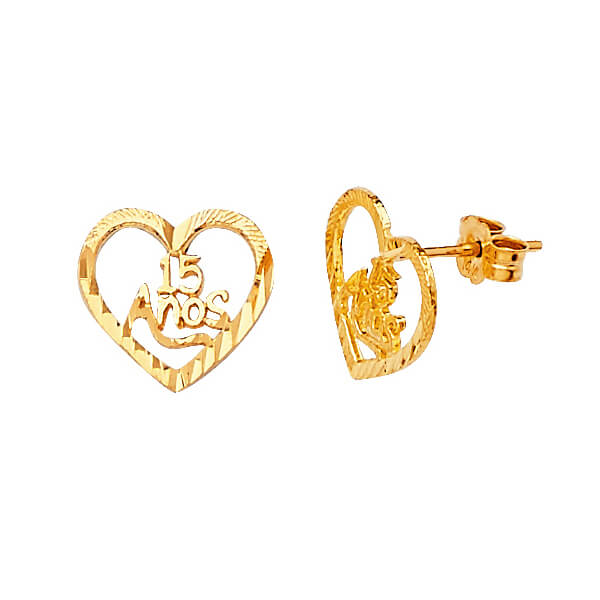 #16597 - Butterfly stud Earrings in 14K Gold