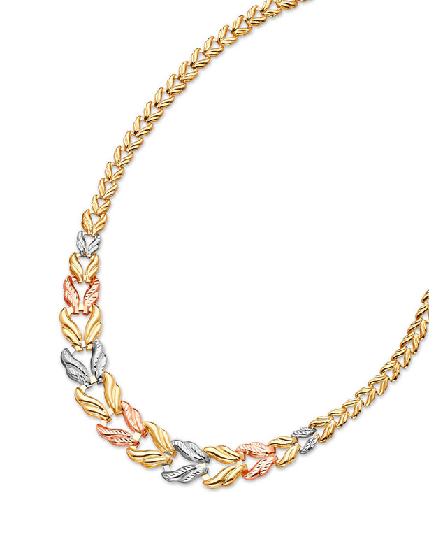 #201538 -  Fancy Necklace in 14K Tri-Color Gold
