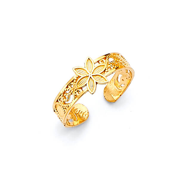 #202651 - Flower Toe Ring in 14K Gold