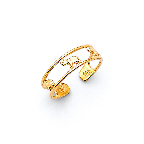 #202706 - Elephant Toe Ring in 14K Gold