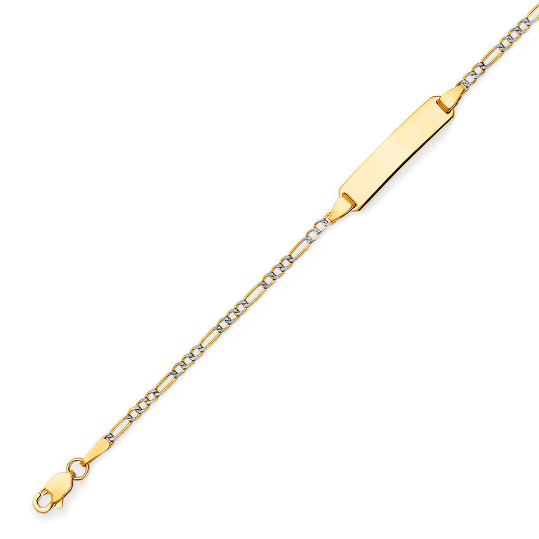 #202839 - Figaro Kids ID Bracelet In 14K Two-Tone Gold