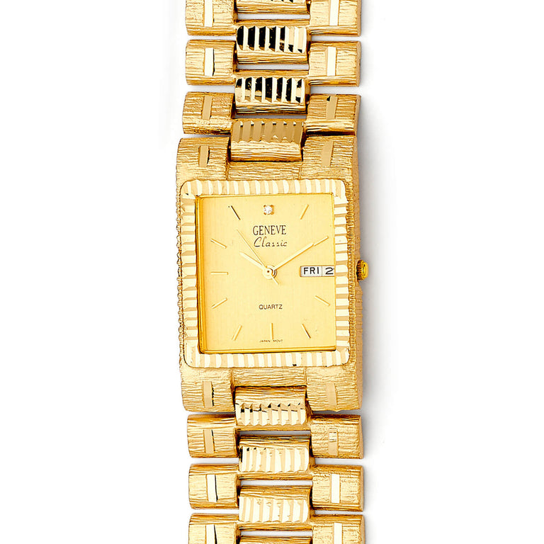#203079 - Square Shape Mens Watch in 14K Gold