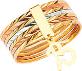 #203566 - 7-Day Teens Ring in 14K Tri-Color Gold