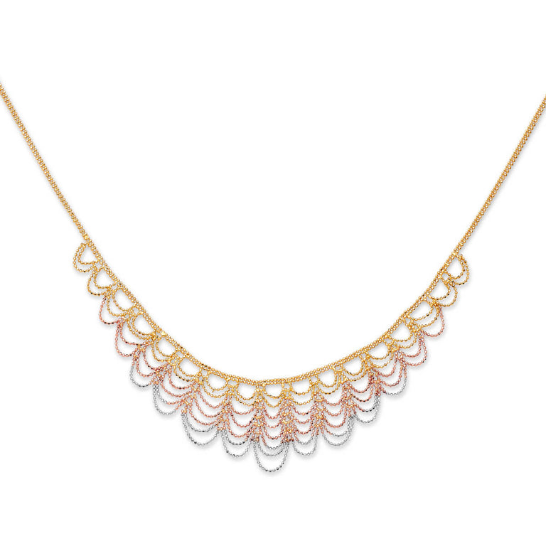 #204203 -  Fancy Necklace in 14K Tri-Color Gold