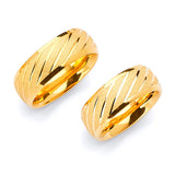 Satin Wedding Band in 14K Gold