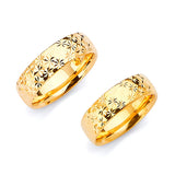 Diamond-Cut Wedding Band in 14K Gold
