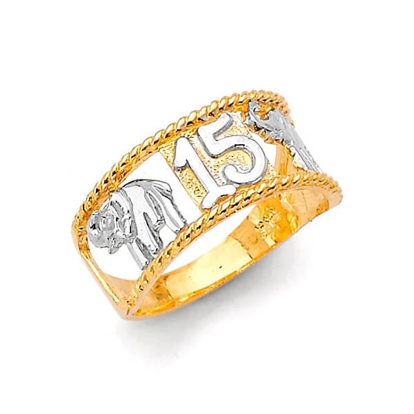#28121 - Teens Ring in 14K Two-Tone Gold