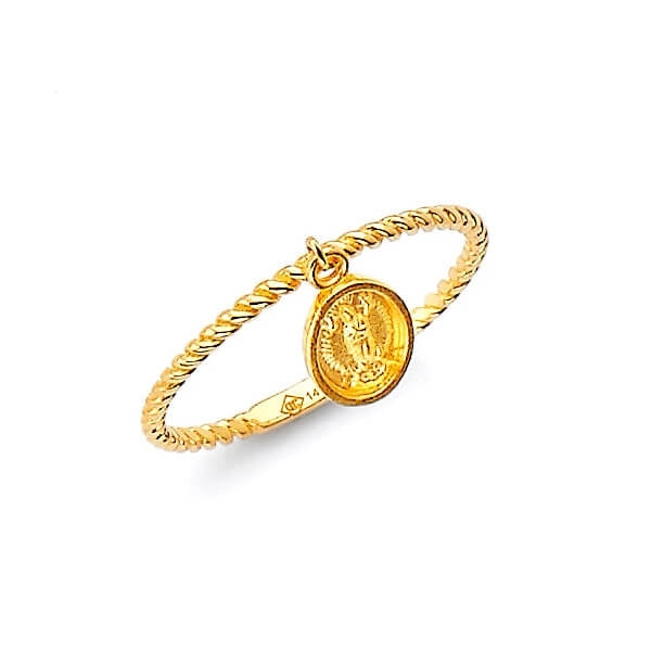 #28335 - Santa Muerte Ladies Ring in 14K Gold